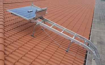 Pannello solare in posizione di scarico